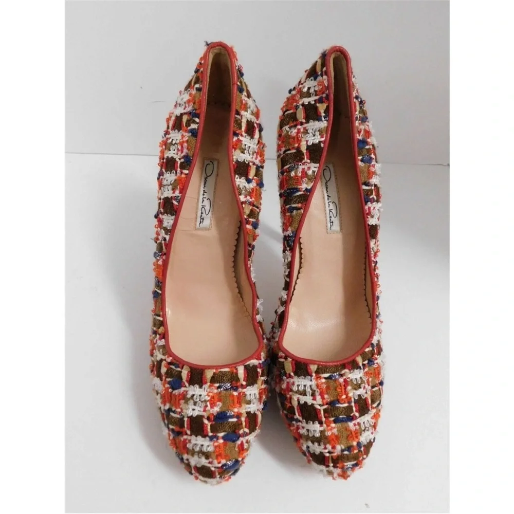 Designer Tweed Heels 🧡🤎 - Picture 3 of 6